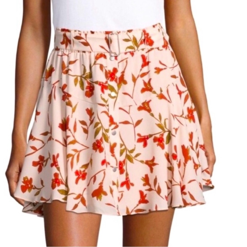 NWOT Lovers + Friends x Revolve Fountain Skirt in Pink Floral size M